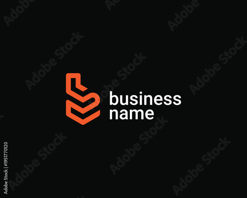 initial b Letter monogram logo design vector illustration template