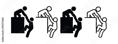 Collaborative Ascent: Helping Hand Over an Obstacle