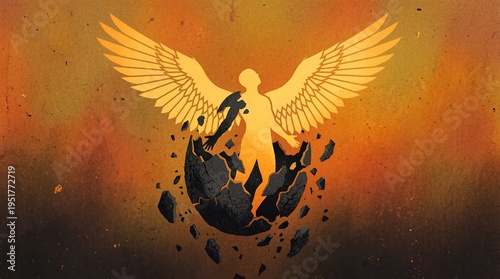 Abstract Grainy Art Representing Metamorphosis and Radical Openness