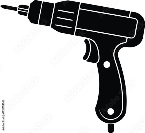 Surgical orthopedic drill silhouette