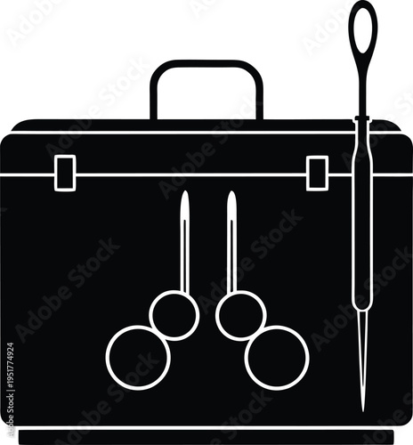 Surgical surgical kit silhouette