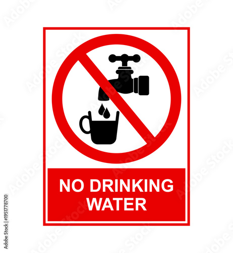 znak zakazujący picia wody