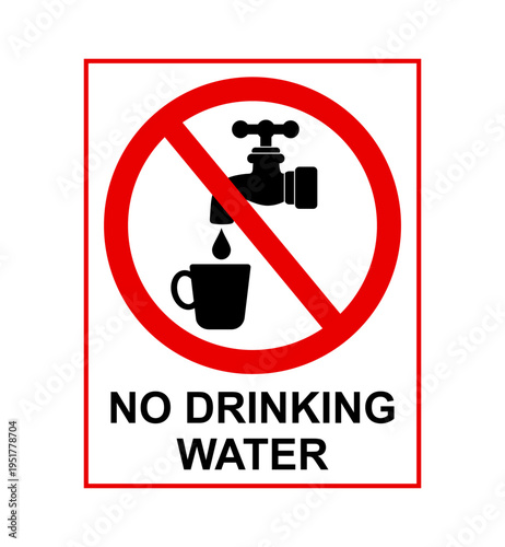 znak zakazujący picia wody