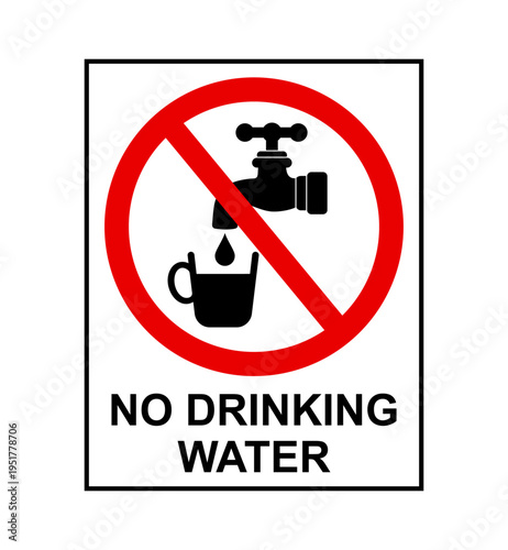 znak zakazujący picia wody