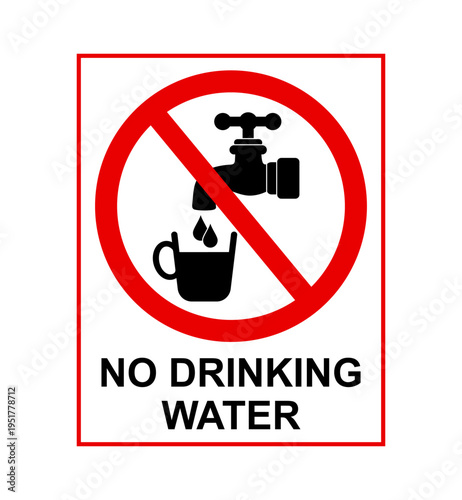 znak zakazujący picia wody