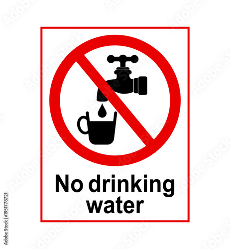 znak zakazujący picia wody