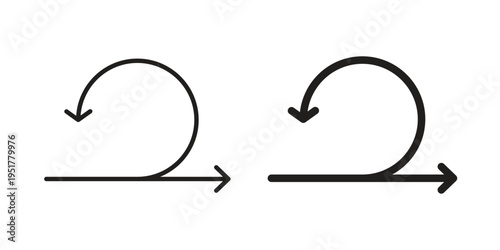 Agile icon linear vector outline, symbol logo design style