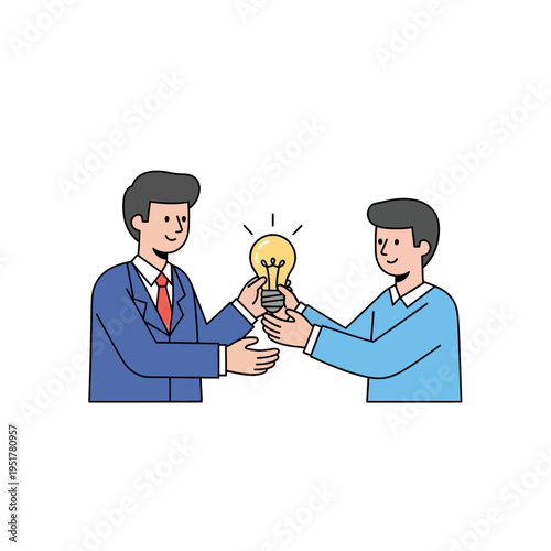 Two Men Sharing Idea.