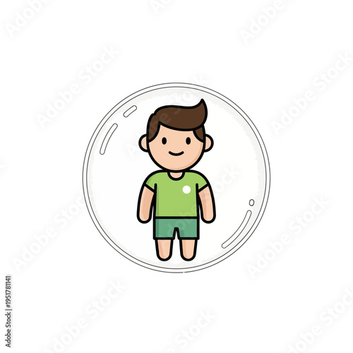 Cartoon Boy in Green.