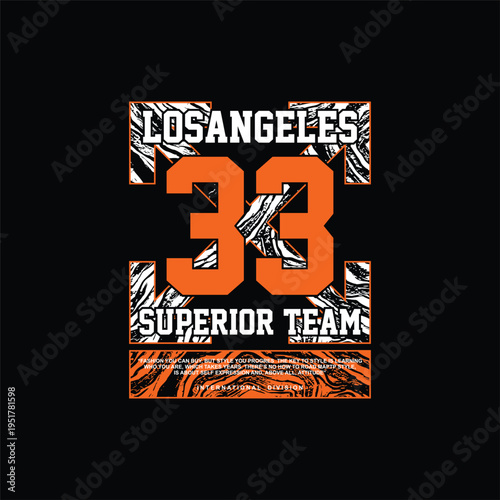 los angleles 33 superior team simple vintage fashion