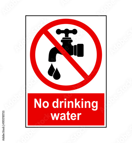 znak zakazujący picia wody