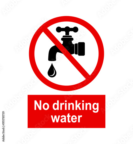 znak zakazujący picia wody