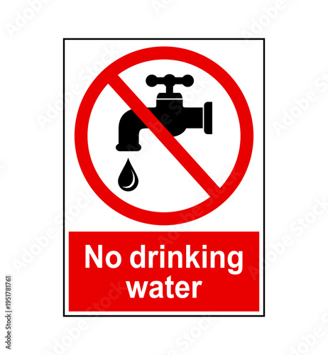 znak zakazujący picia wody