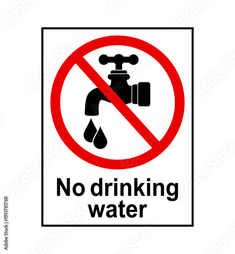 znak zakazujący picia wody