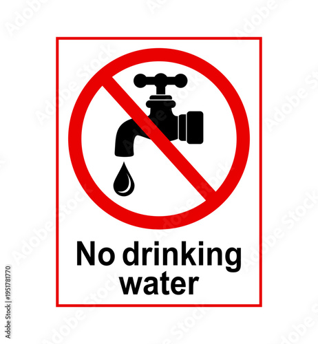 znak zakazujący picia wody