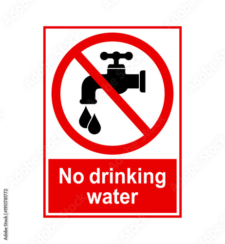 znak zakazujący picia wody