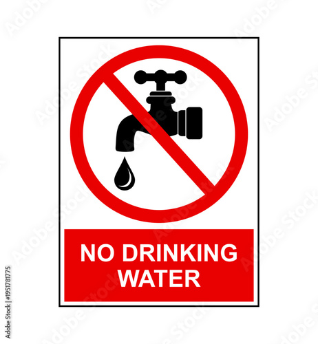 znak zakazujący picia wody