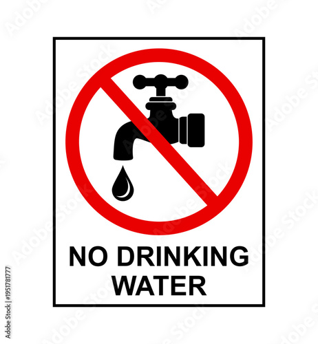 znak zakazujący picia wody