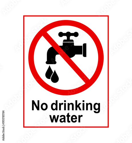 znak zakazujący picia wody