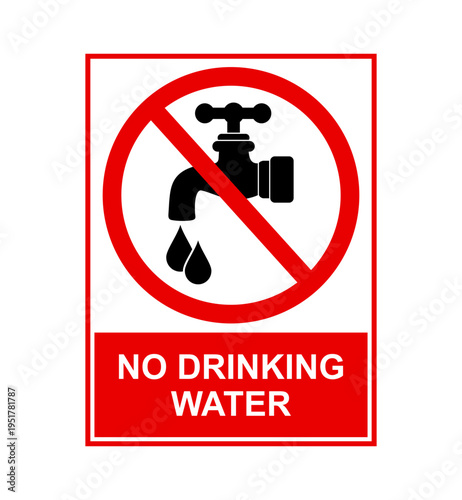 znak zakazujący picia wody