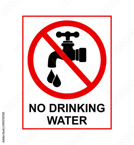 znak zakazujący picia wody