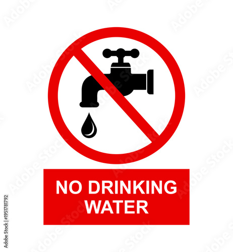 znak zakazujący picia wody