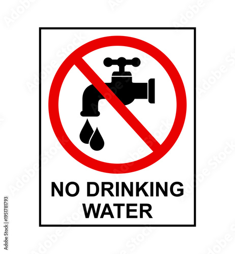 znak zakazujący picia wody