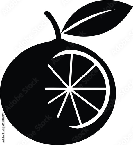 Calamansi silhouette vector art illustration