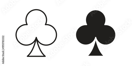 Card-club icon linear vector outline, symbol logo design style