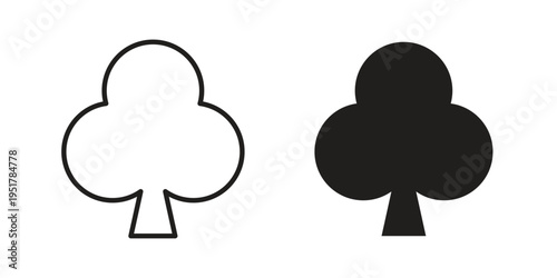 Club icon linear vector outline, symbol logo design style