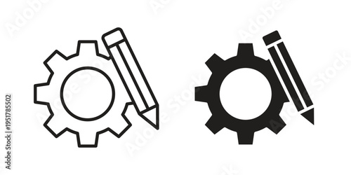 Customizefor banner and linear vector outline, symbol logo design styleaging design Vector illustrationsntings icon linear vector outline, symbol logo design style