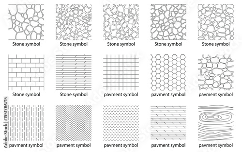 Landscape Architecture CAD Hatch Pattern Set Grass Water Stone Wall Texture Elements Collection