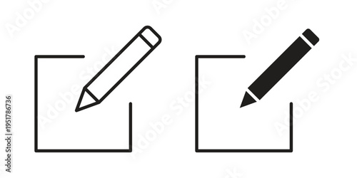 Edit icon linear vector outline, symbol logo design style