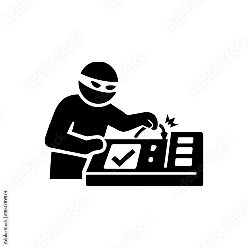 ATM Skimming Fraud Icon