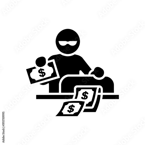 Counterfeit Currency Fraud Icon