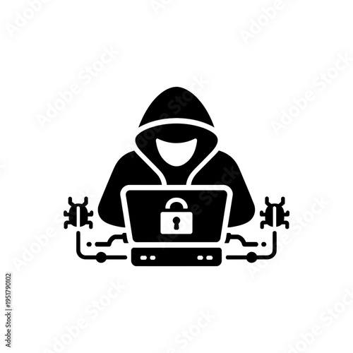 Cybercrime and Hacking Threat Icon