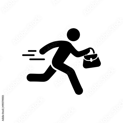 Purse Snatcher Theft Icon