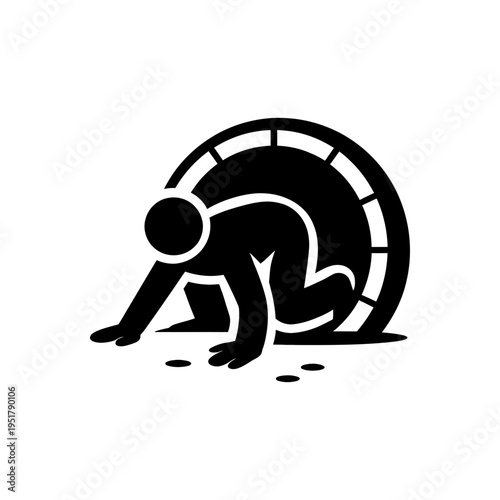 Illegal Tunnel Border Crossing Icon