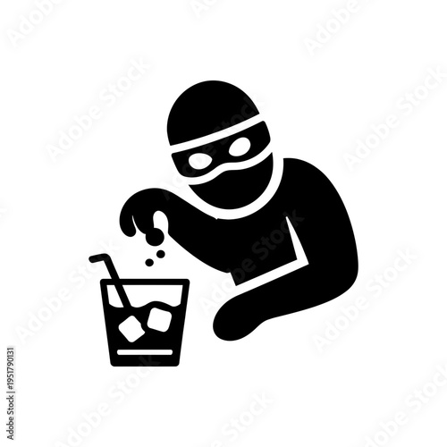 Spiking Drink Poisoning Icon