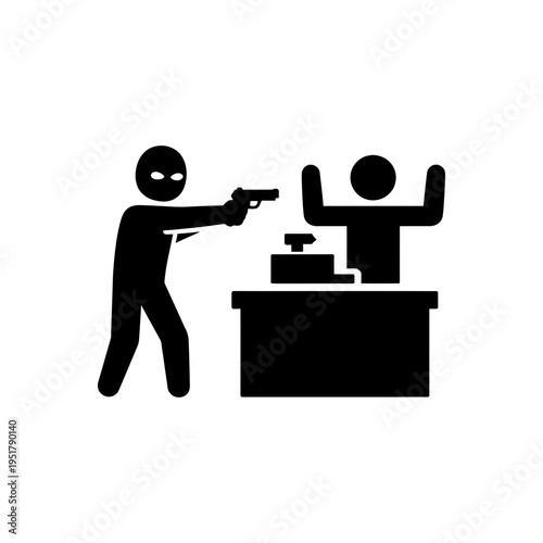 Armed Store Robbery Icon