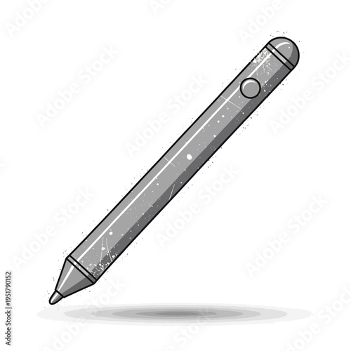 Digital pen stylus graphic illustration
