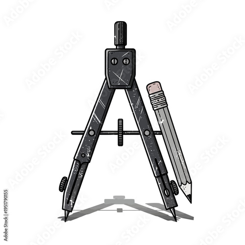 Drawing Compass and Pencil