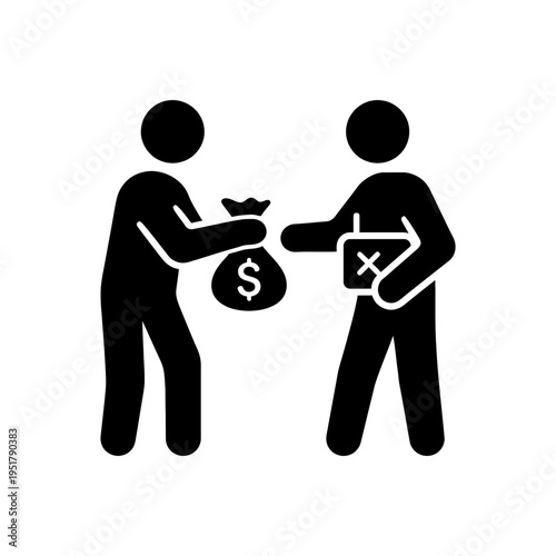 Bribery and Illegal Transaction Icon