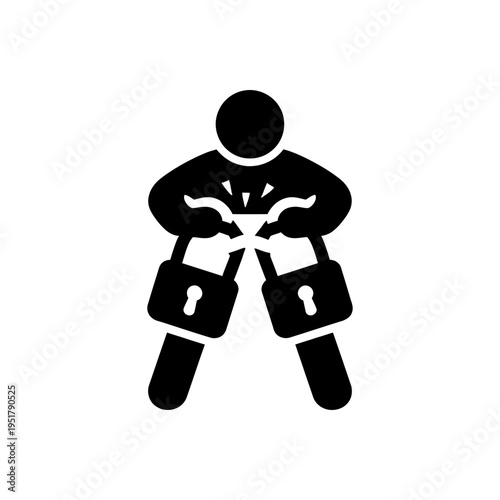 Breaking Chain Security Locks Icon