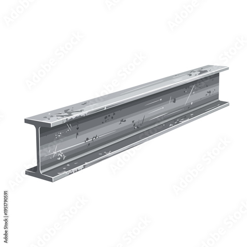 Steel I-beam construction element