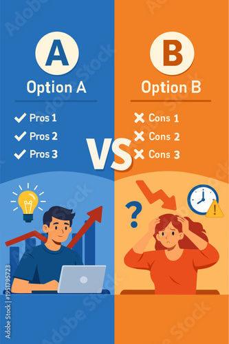 Decision Making Process – Business Choice and Strategy Concept