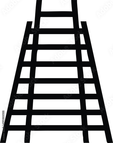 ladders isolated on white