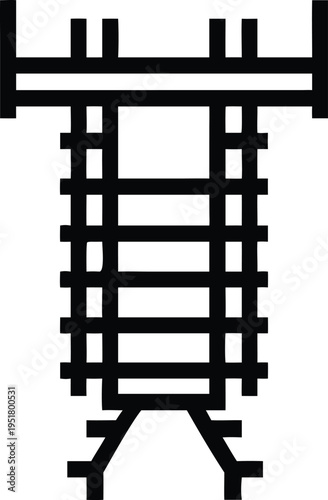 Electricity transmission pylon icon representing power lines and industrial energy infrastructure