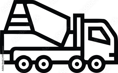 Elongated Three Axle Concrete Mixer Truck for Large Scale Construction Projects