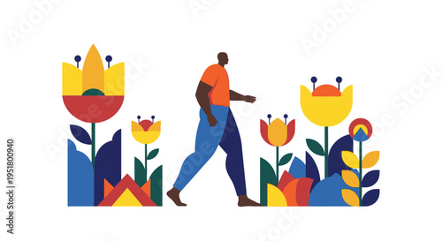 Empowered Black Professional Navigating a Flourishing Creative Landscape for Modern Wellness and Corporate Growth